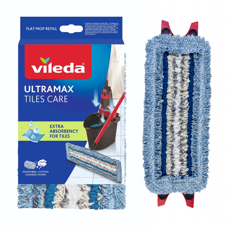 Recambio para la mopa Vileda, para limpiar baldosas y PVC, Ultramax Tiles Care
