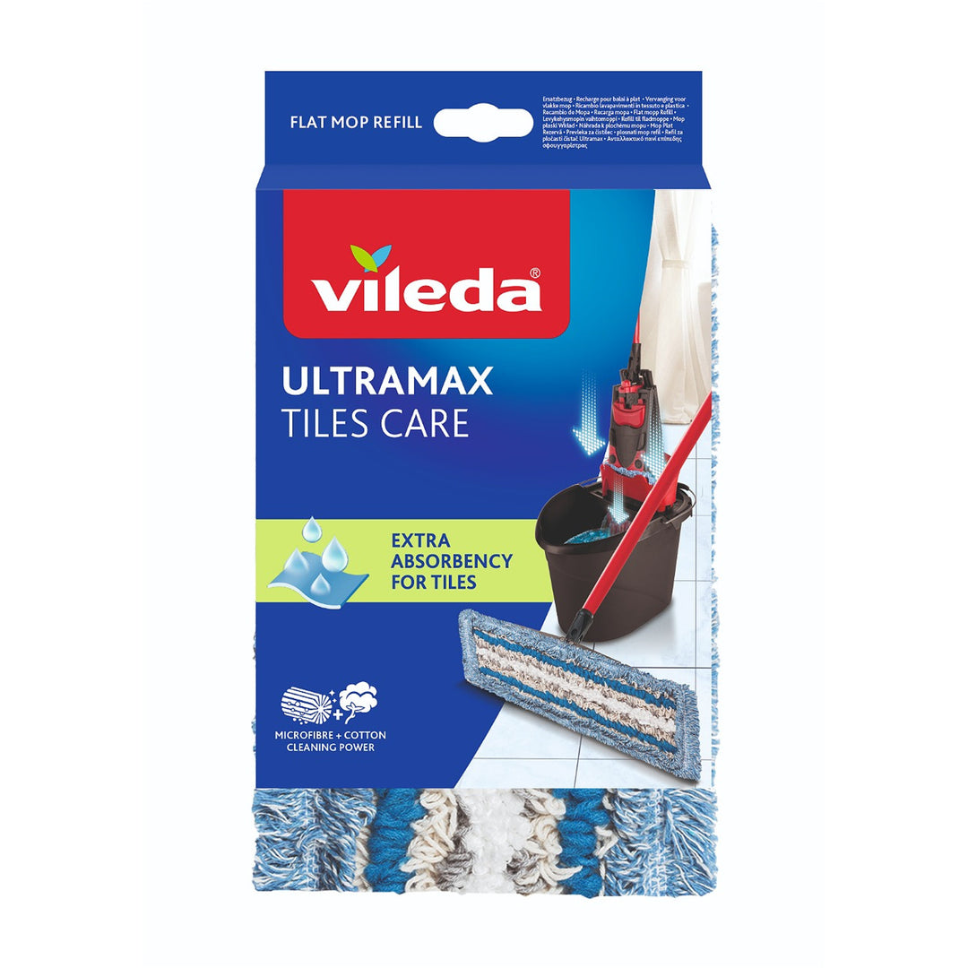 Recambio para la mopa Vileda, para limpiar baldosas y PVC, Ultramax Tiles Care