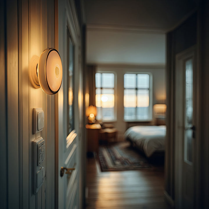 LÂMPADA LED COM SENSOR DE MOVIMENTO E SENSOR CREPÚSCULO NA BATERIA MAGNES