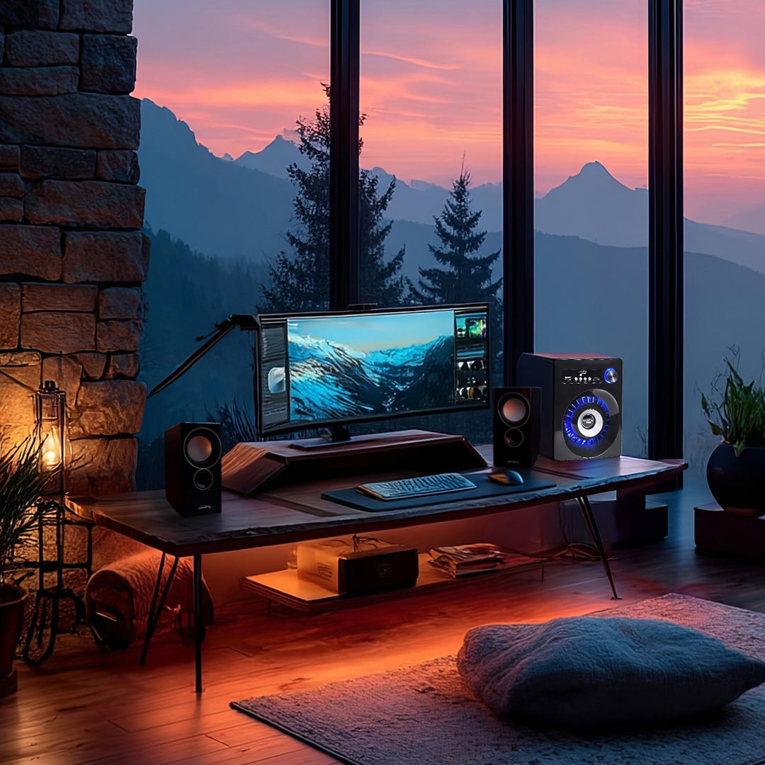 Alto-falante Bluetooth 2.1 Audiocore AC910, rádio FM, entrada para cartão TF, AUX, alimentação USB