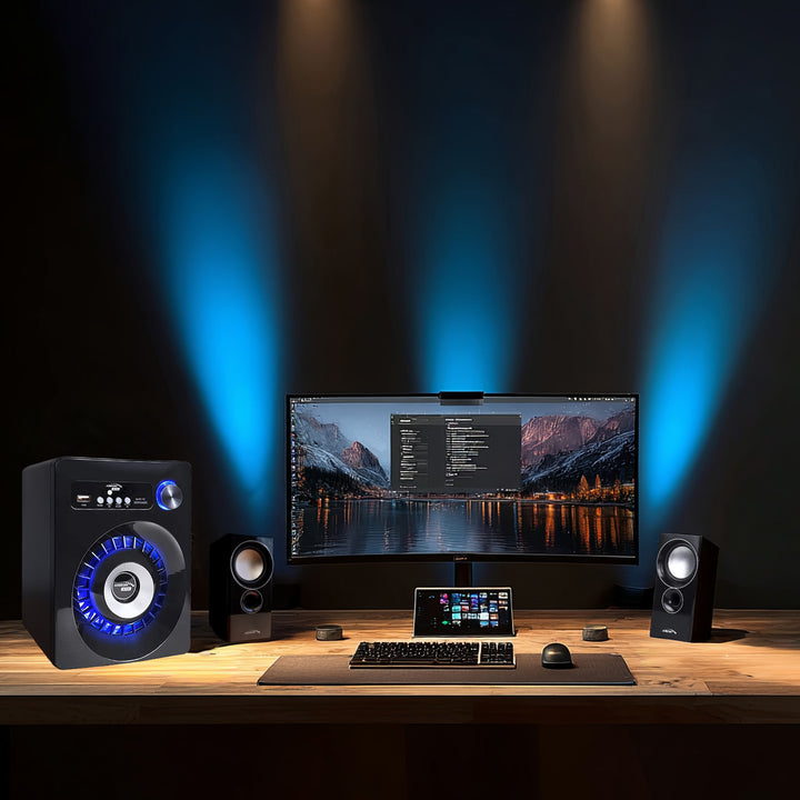 Alto-falante Bluetooth 2.1 Audiocore AC910, rádio FM, entrada para cartão TF, AUX, alimentação USB