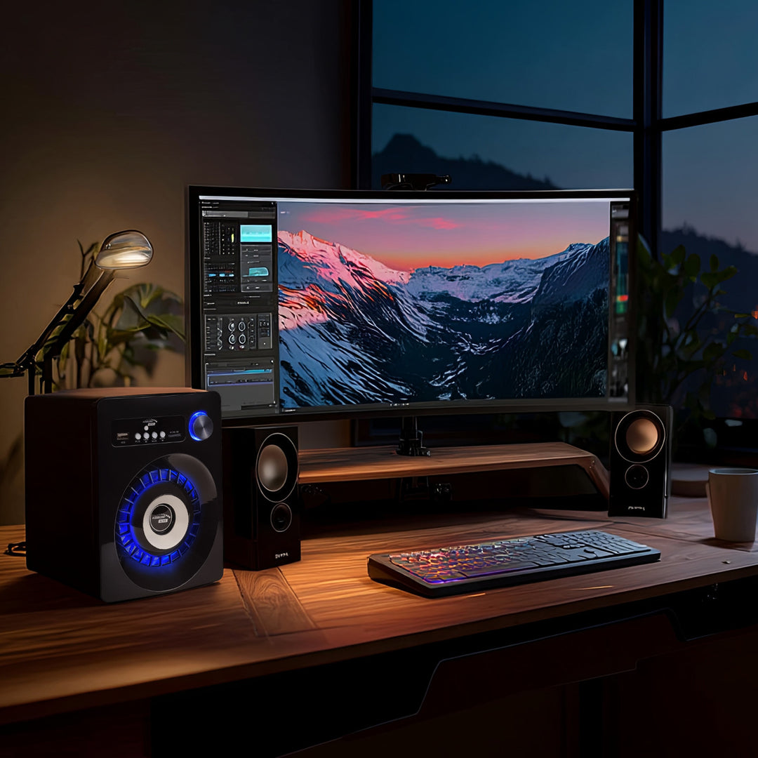 Alto-falante Bluetooth 2.1 Audiocore AC910, rádio FM, entrada para cartão TF, AUX, alimentação USB