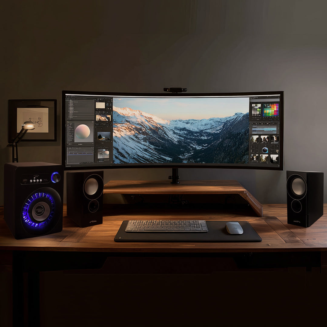 Alto-falante Bluetooth 2.1 Audiocore AC910, rádio FM, entrada para cartão TF, AUX, alimentação USB