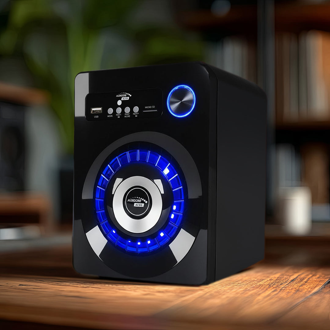 Alto-falante Bluetooth 2.1 Audiocore AC910, rádio FM, entrada para cartão TF, AUX, alimentação USB