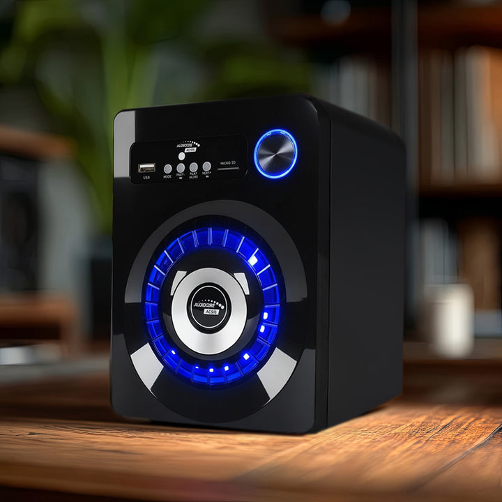 Alto-falante Bluetooth 2.1 Audiocore AC910, rádio FM, entrada para cartão TF, AUX, alimentação USB