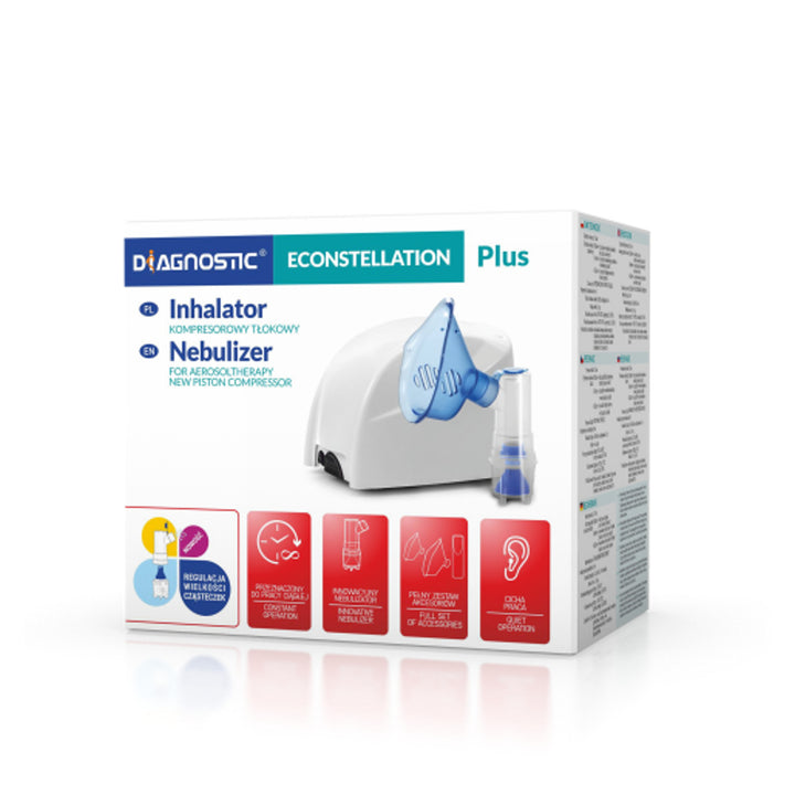 Inhalador con máscaras para niños y adultos Diagnostic Econstellation Plus