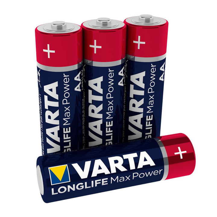 4x baterías alcalinas Varta Longlife Max Power AA de alta calidad, de alta calidad