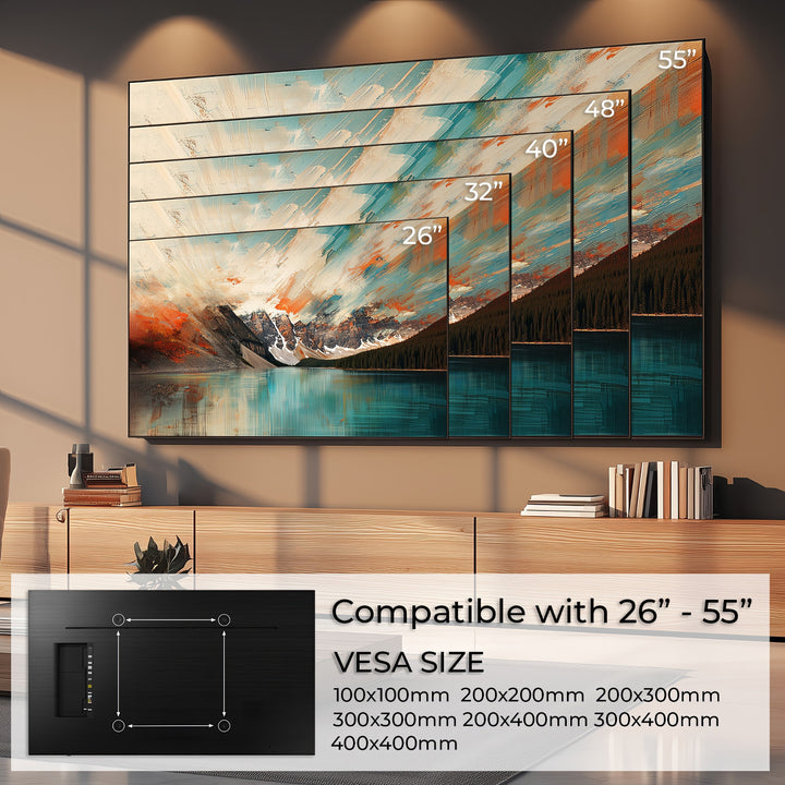 Suporte de parede ultrafino para TV 26-55 "carga até 40 kg universal preto max vesa 400x400 Maclean MC-862