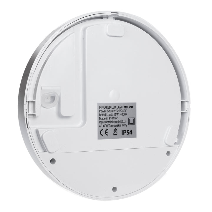 Lámpara LED con sensor de movimiento infrarrojo MCE291 W 1100lm 15W IP54 Maclean Energy blanco