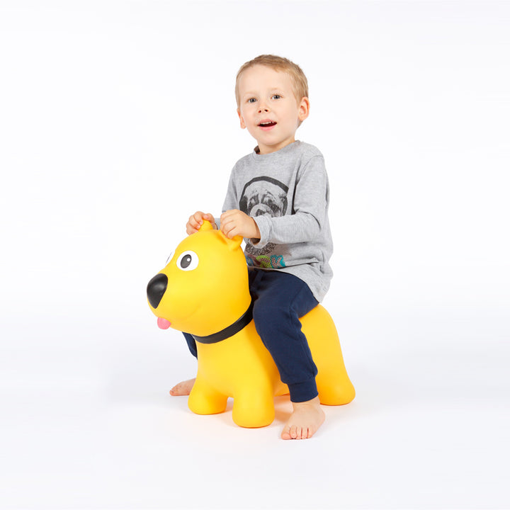 Tootina's yellow dog - juguete inflable de salto para niños