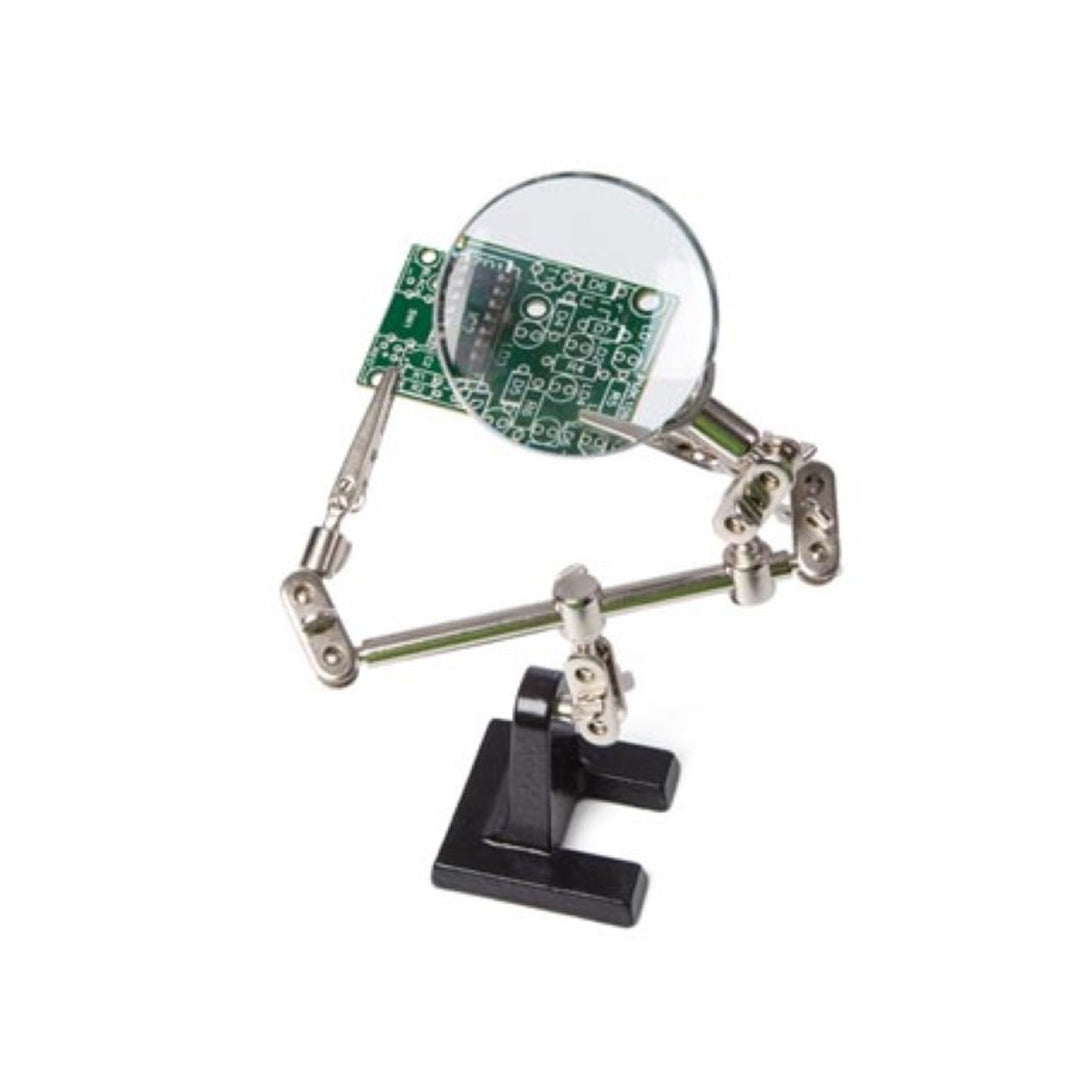 Conjunto de terceira mão + suporte para ferro de soldar Velleman VTHHN
