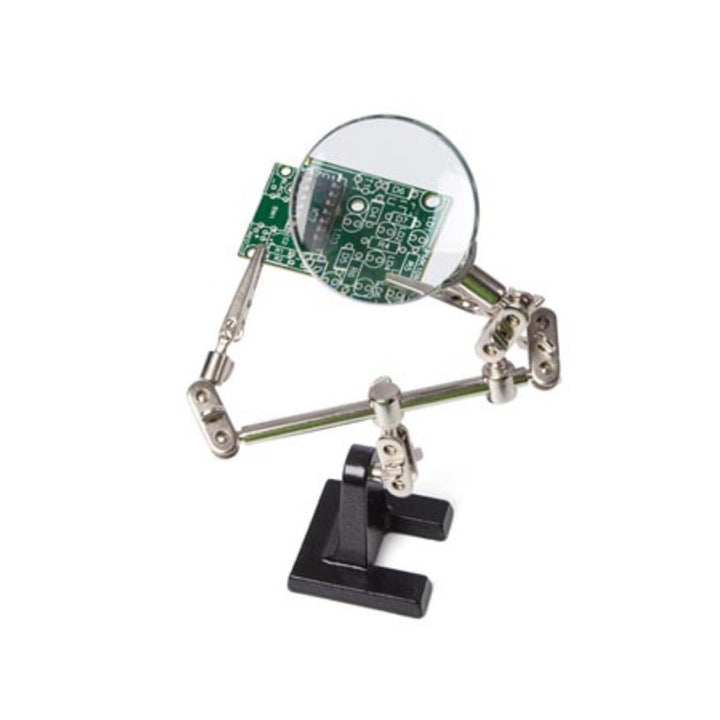 Conjunto de terceira mão + suporte para ferro de soldar Velleman VTHHN