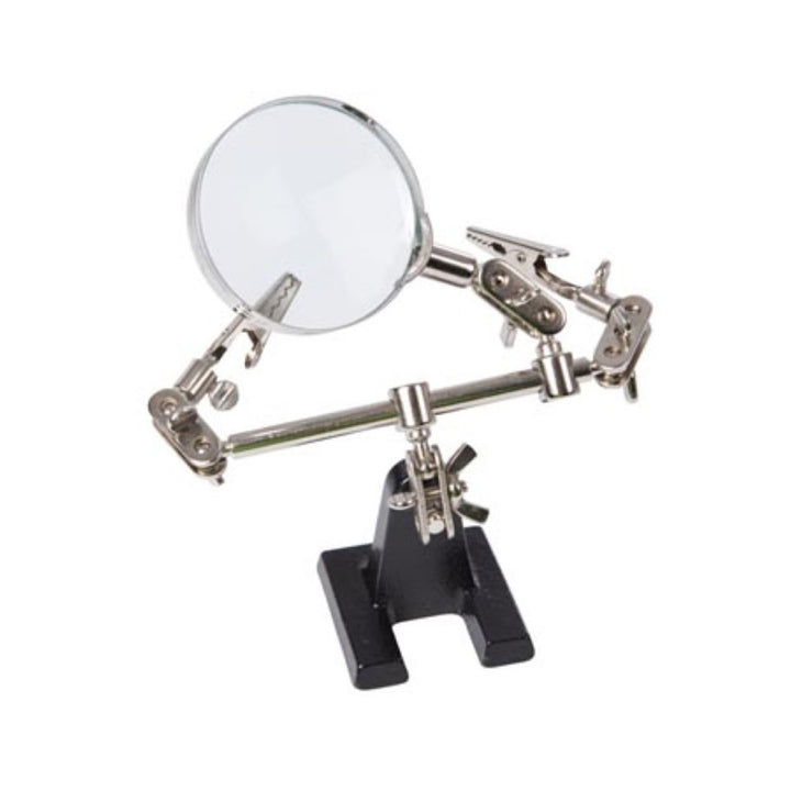 Conjunto de terceira mão + suporte para ferro de soldar Velleman VTHHN