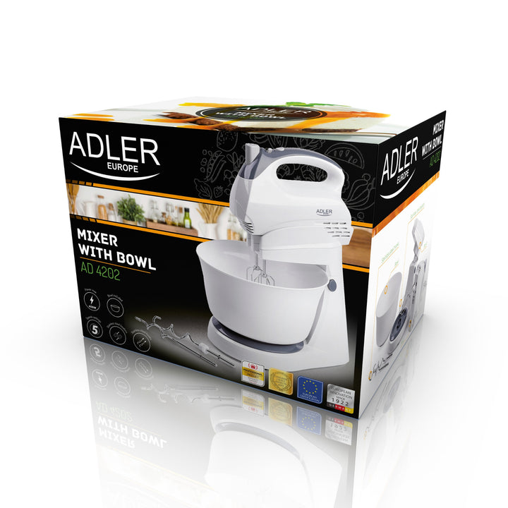 Batidora de mano con bol giratorio con motor Adler AD 4202