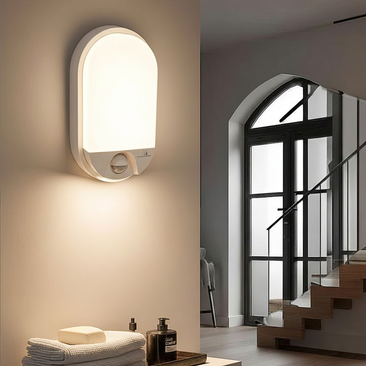 Lâmpada LED com sensor de movimento infravermelho 1100lm 15W IP54 branco, branco natural (4000K) MCE340 W Maclean Energy