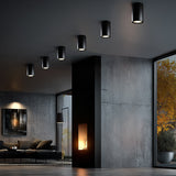 Spot de teto ajustável com casquilho GU10 para lâmpadas LED e halógenas até 40W para montagem saliente, branco, 80x115mm, alumínio MCE422 B