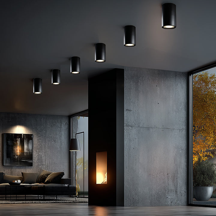 Spot de teto ajustável com casquilho GU10 para lâmpadas LED e halógenas até 40W para montagem saliente, branco, 80x115mm, alumínio MCE422 B