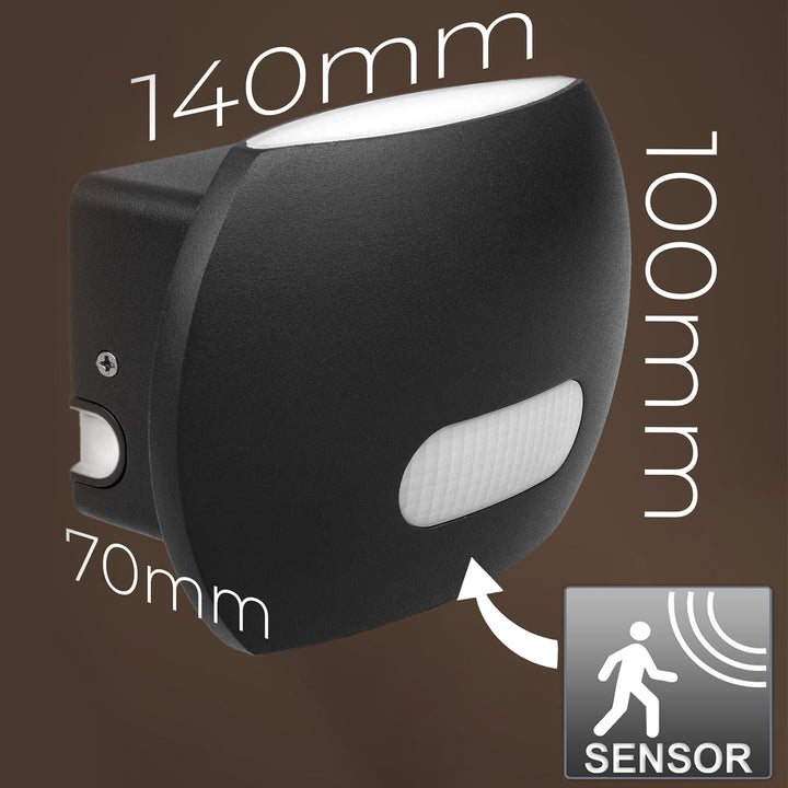 Maclean MCE366 Lámpara de pared LED con sensor de movimiento PIR, Sensor crepuscular, Iluminación interior / exterior IP65 4000K blanco neutro (20W (1600lm))