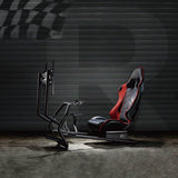 Asiento de juego 3en1 con tapizado de cuero sintético, soporte para volante, soporte para TV hasta 50" Max. Vesa 400x400, cabina de simulación de carreras NanoRS RS160