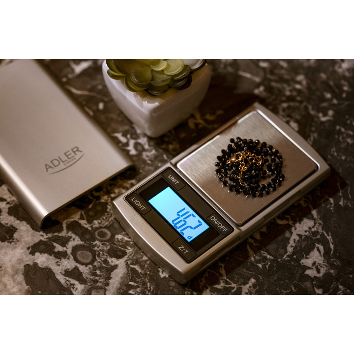 Balanza de precisión Adler, pantalla LCD, hasta 100g, AD 3168