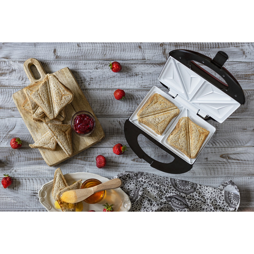 Tostadora de sándwiches Camry, capa cerámica antiadherente, potencia máxima 850 W, CR 3018