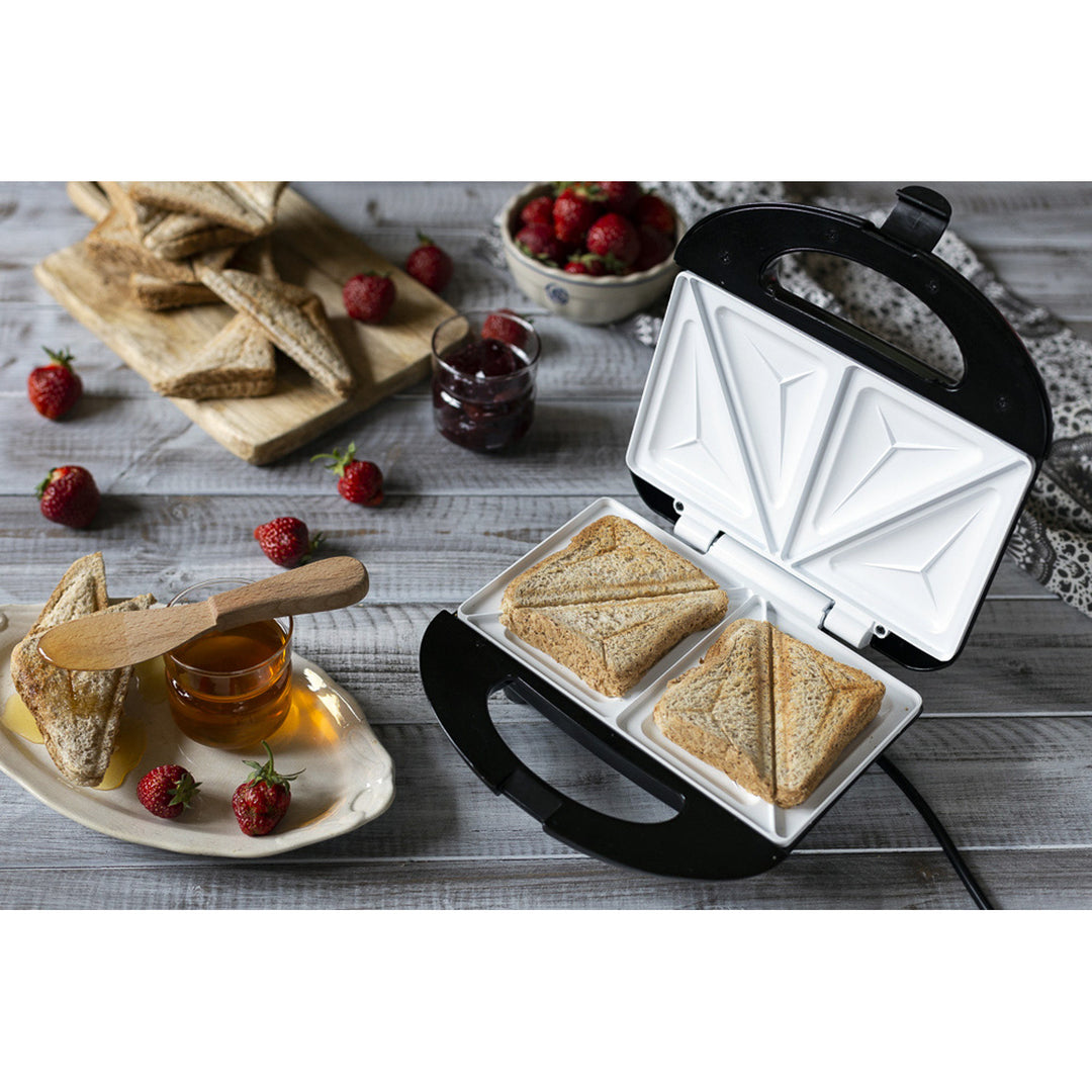 Tostadora de sándwiches Camry, capa cerámica antiadherente, potencia máxima 850 W, CR 3018