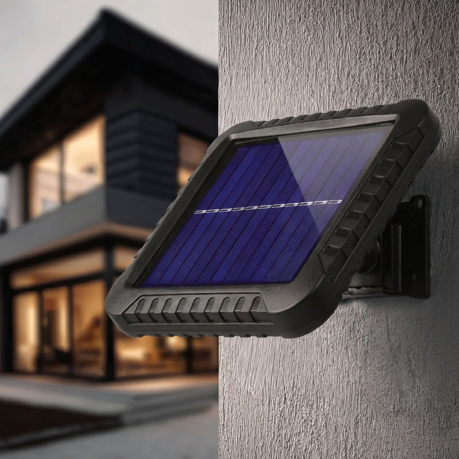 Foco LED solar con sensor de movimiento, aplique solar Maclean MCE438