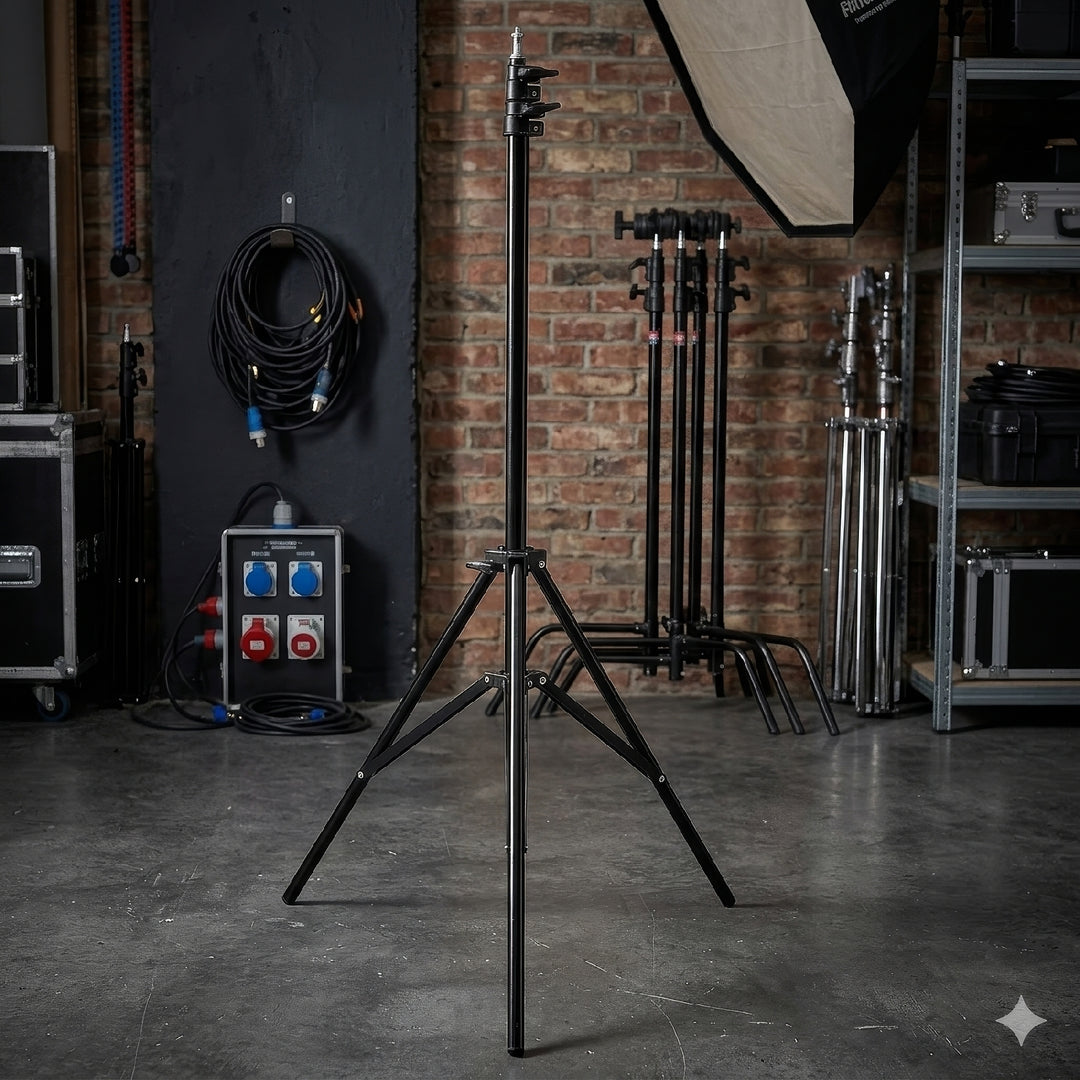 Maclean MC-163 Soporte para anillo de luz de 12 ", Altura ajustable 62-190 cm, Aoporte de iluminación, Soporte de lámpara, Soporte de luz con capacidad de carga hasta 3 kg