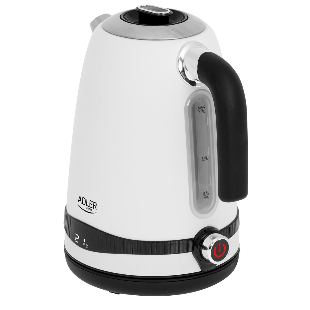 Hervidor eléctrico Adler, inalámbrico, pantalla LCD, 2200 W, 1,7 l, AD 1295w