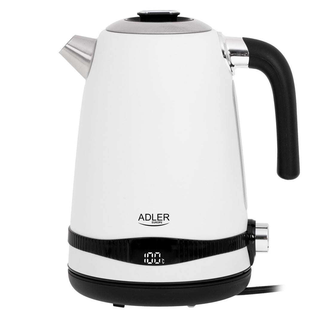 Hervidor eléctrico Adler, inalámbrico, pantalla LCD, 2200 W, 1,7 l, AD 1295w