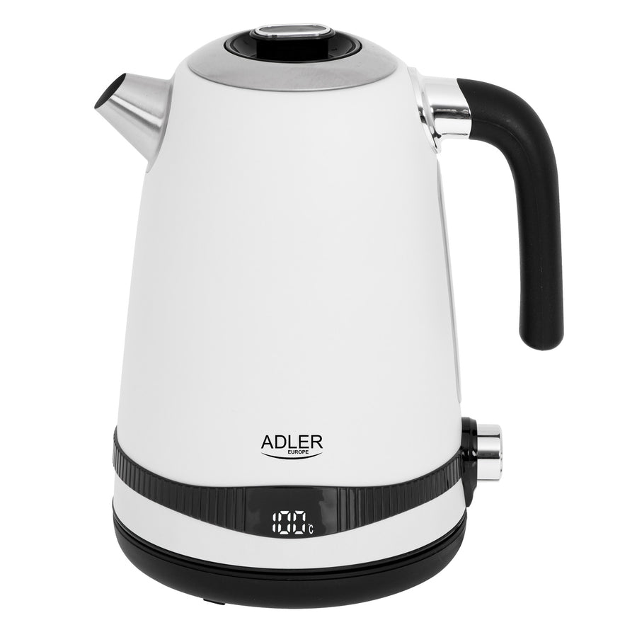 Hervidor eléctrico Adler, inalámbrico, pantalla LCD, 2200 W, 1,7 l, AD 1295w