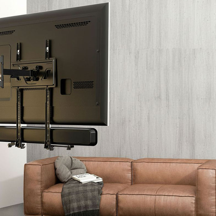 Suporte universal para sound bar de até 15 kg Suporte de alto-falante para montagem embaixo da TV