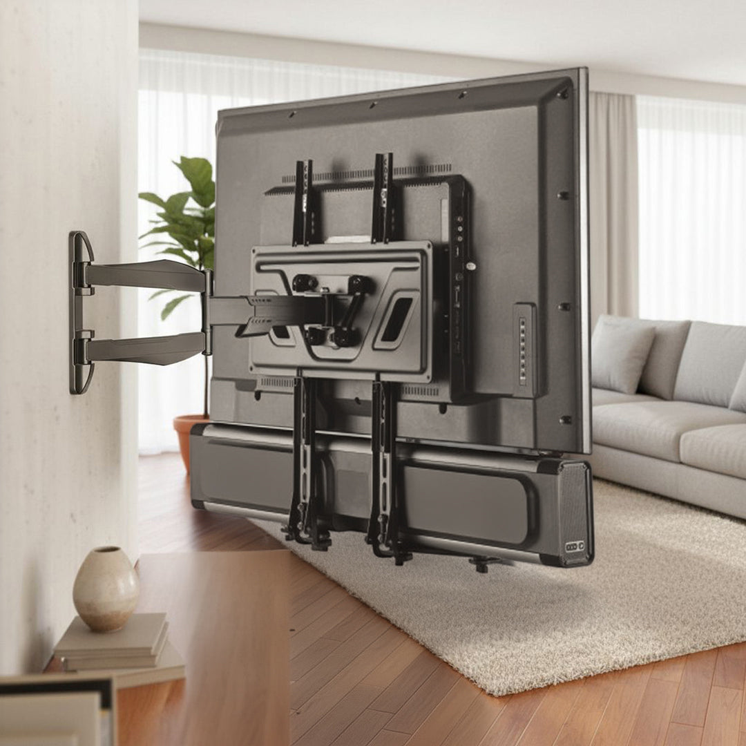 Suporte universal para sound bar de até 15 kg Suporte de alto-falante para montagem embaixo da TV