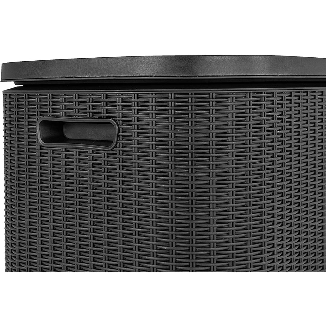 Refrigerador de bebidas Keter, mesa de bebidas e estação de snacks, bar com refrigerador de bebidas em vime