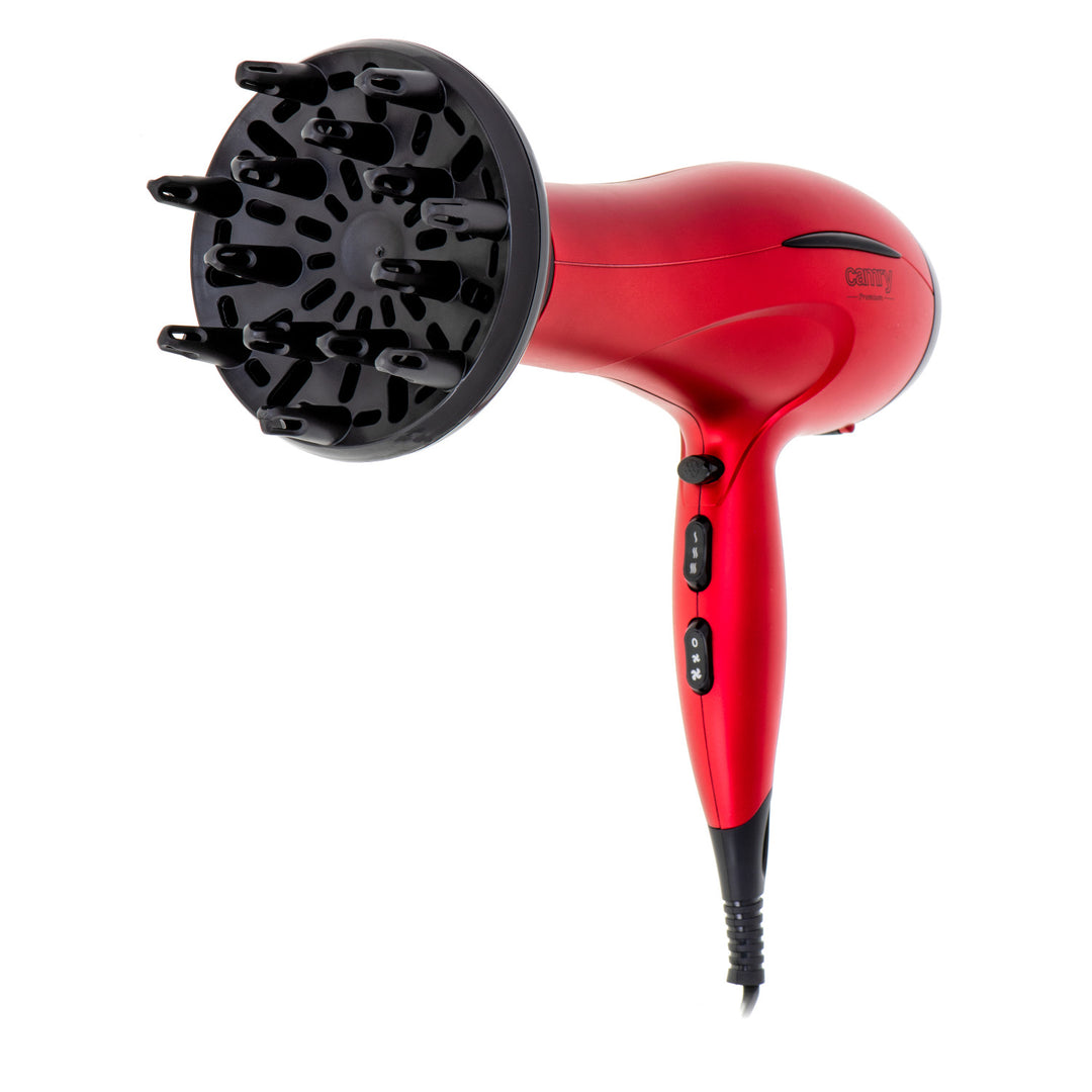 Secador de cabelo Camry, 2 níveis de potência de sopro, 3 definições de calor, 2400 W, vermelho, CR 2253
