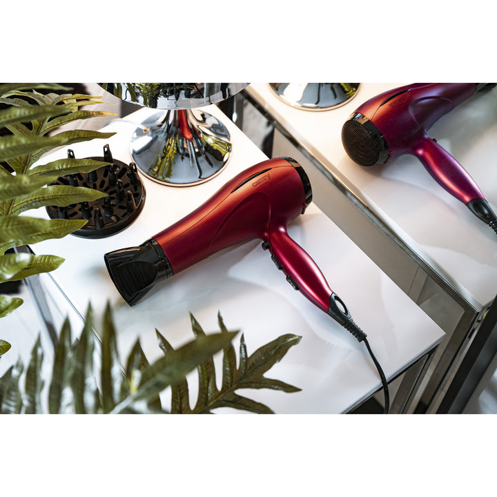Secador de cabelo Camry, 2 níveis de potência de sopro, 3 definições de calor, 2400 W, vermelho, CR 2253