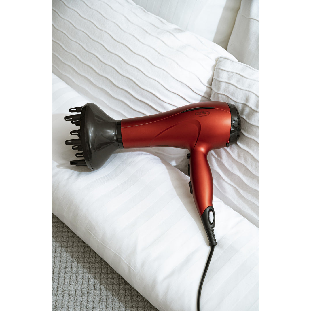 Secador de cabelo Camry, 2 níveis de potência de sopro, 3 definições de calor, 2400 W, vermelho, CR 2253