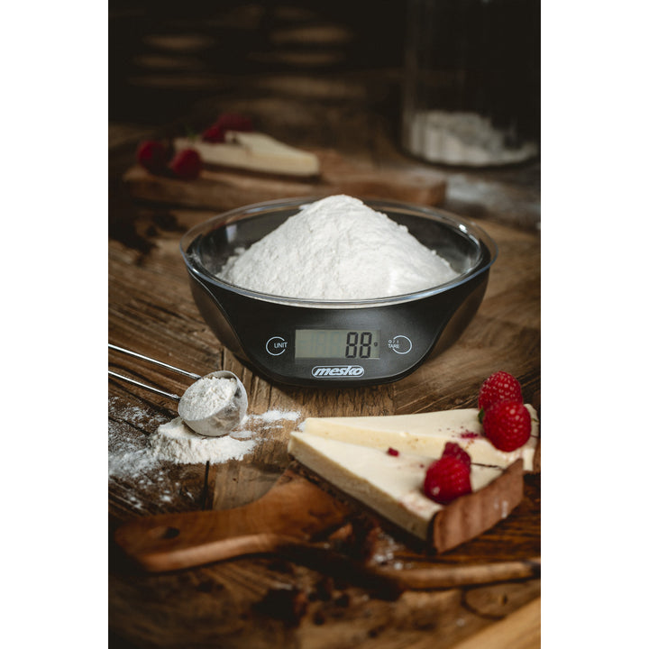 Báscula de cocina Mesko MS 3164 con bol con una capacidad de carga máxima de 5 kg