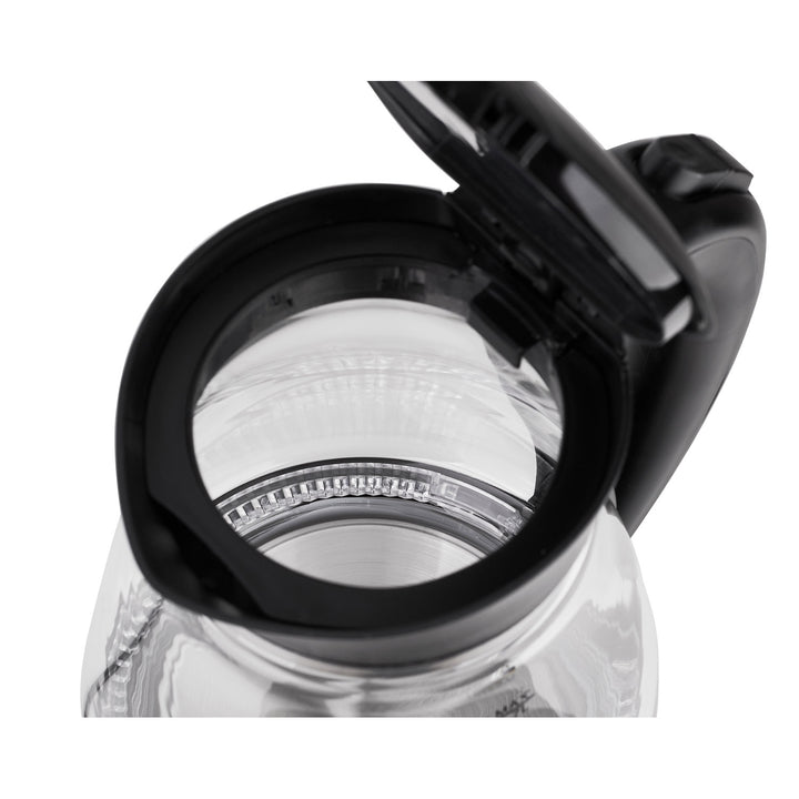 Chaleira em vidro preto Adler AD 1274, capacidade 1,7L, potência 2200W
