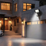 Maclean MCE442 Lámpara solar Foco LED con sensor de movimiento Lámpara solar de pared con sensor crepuscular Luz solar IP44 6W 360 Lumen 6000K