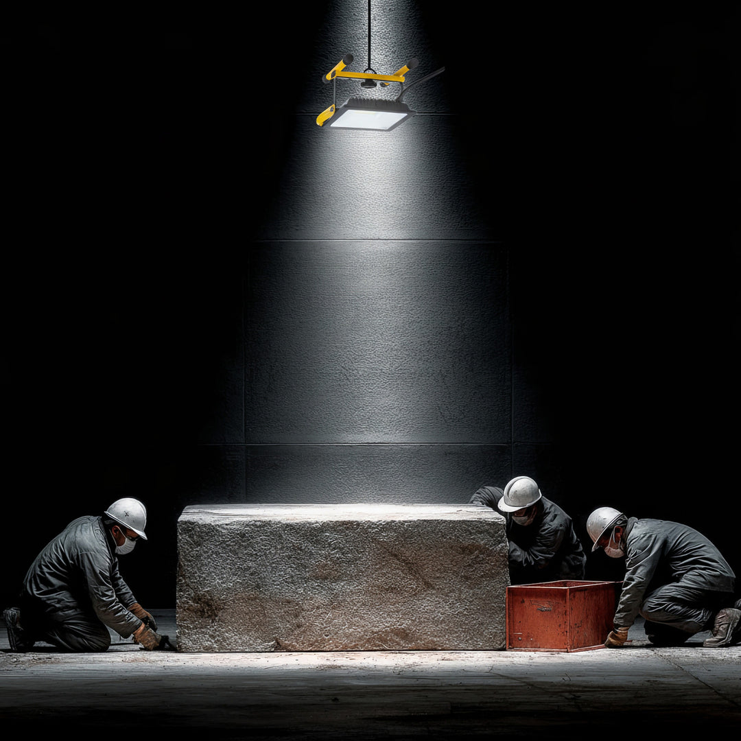 Soporte de suelo para focos LED Trípode para focos de trabajo Trípode para focos de construcción Acero giratorio (Para MCE550 / MCE650)