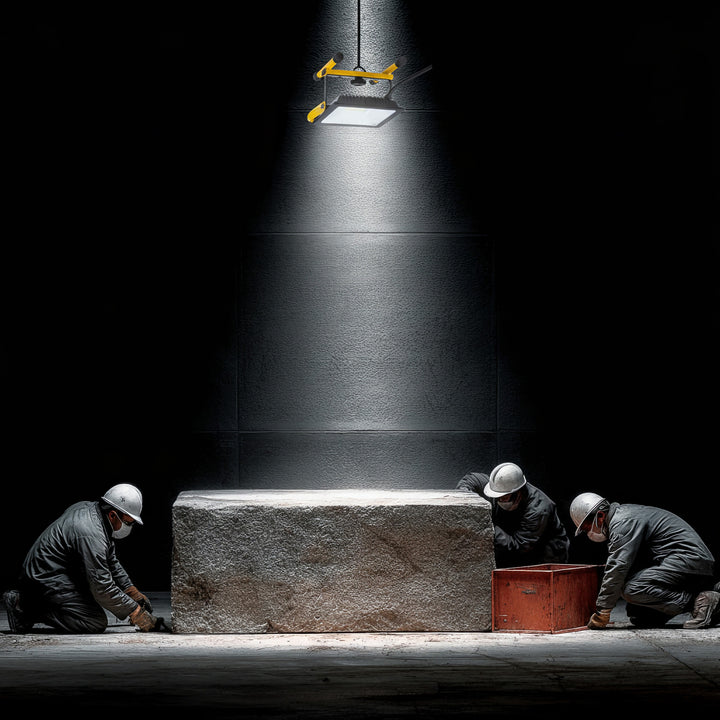 Soporte de suelo para focos LED Trípode para focos de trabajo Trípode para focos de construcción Acero giratorio (Para MCE550 / MCE650)