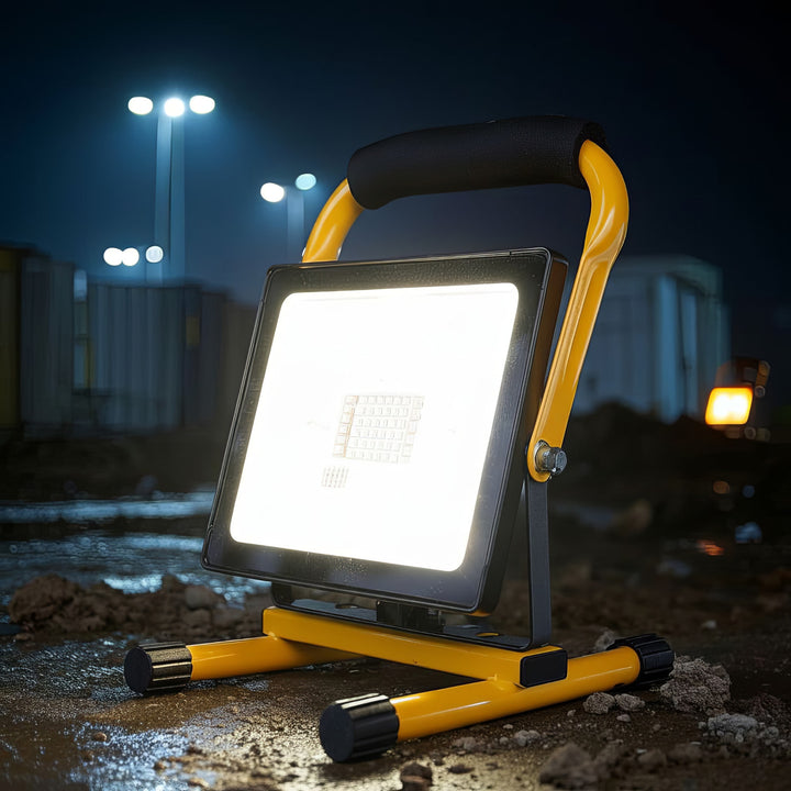 Soporte de suelo para focos LED Trípode para focos de trabajo Trípode para focos de construcción Acero giratorio (Para MCE550 / MCE650)