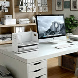 Organizador de escritorio con cajón y cargador inalámbrico Ergo Office, blanco, máx. 10kg, ER-441