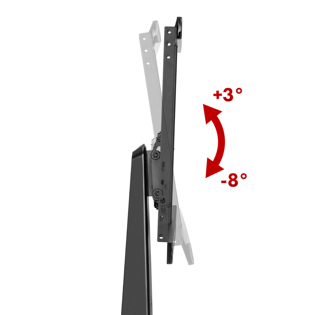 Soporte de monitor para juegos NanoRS, ajustable en altura, LED RGB, 32-55", VESA máx. 400x400, máx. 40kg, RS167