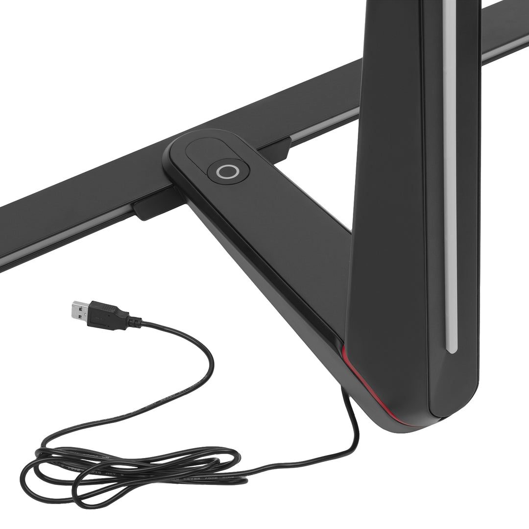 Soporte de monitor para juegos NanoRS, ajustable en altura, LED RGB, 32-55", VESA máx. 400x400, máx. 40kg, RS167