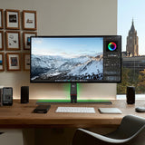 Suporte para monitor de jogos NanoRS, altura ajustável, LED RGB, 32-55", Max VESA 400x400, Max 40kg, RS167
