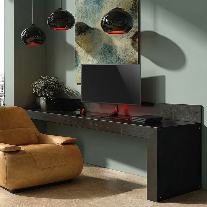 Soporte de monitor para juegos NanoRS, ajustable en altura, LED RGB, 32-55", VESA máx. 400x400, máx. 40kg, RS167