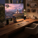 Suporte para monitor de jogos NanoRS, altura ajustável, LED RGB, 32-55", Max VESA 400x400, Max 40kg, RS167