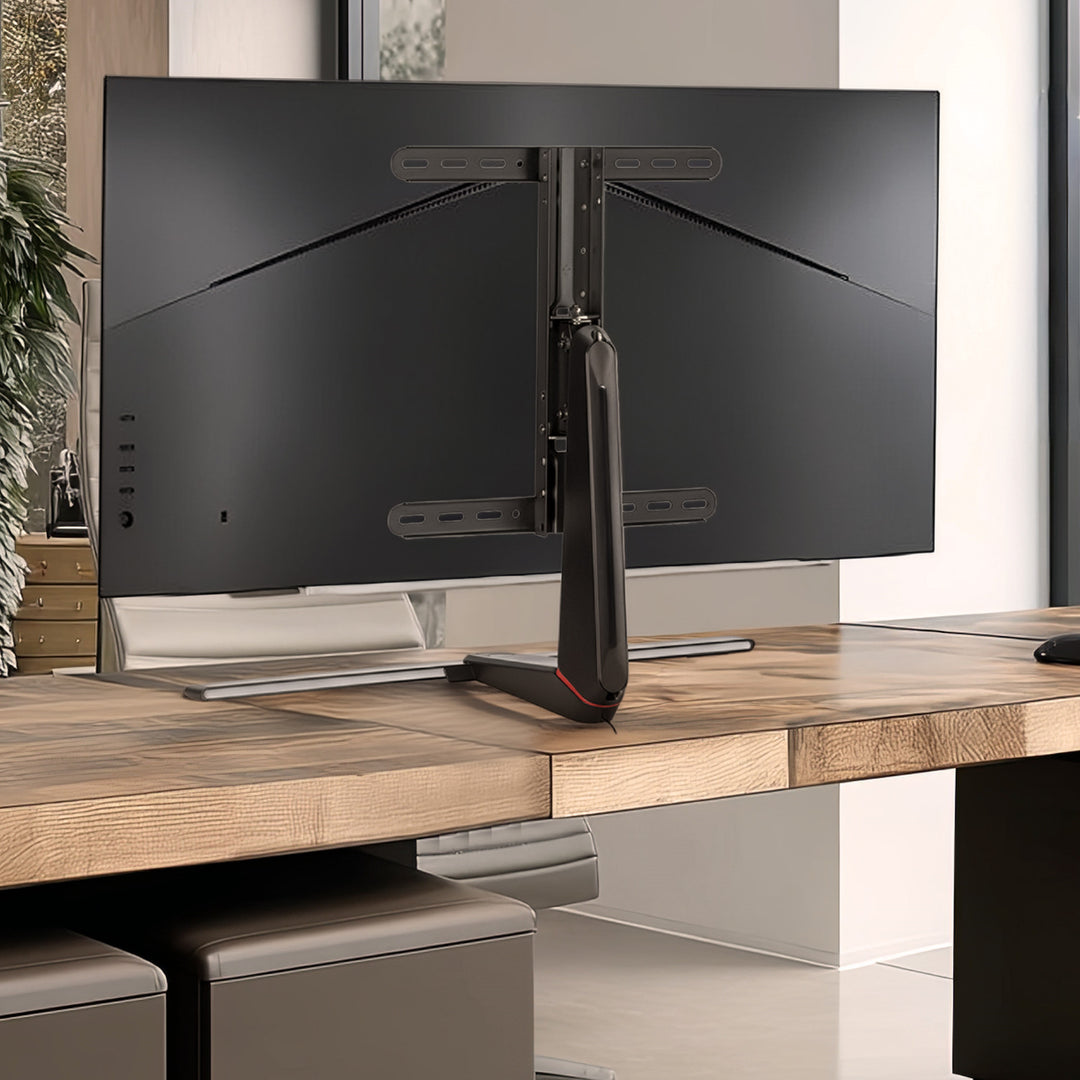 Soporte de monitor para juegos NanoRS, ajustable en altura, LED RGB, 32-55", VESA máx. 400x400, máx. 40kg, RS167